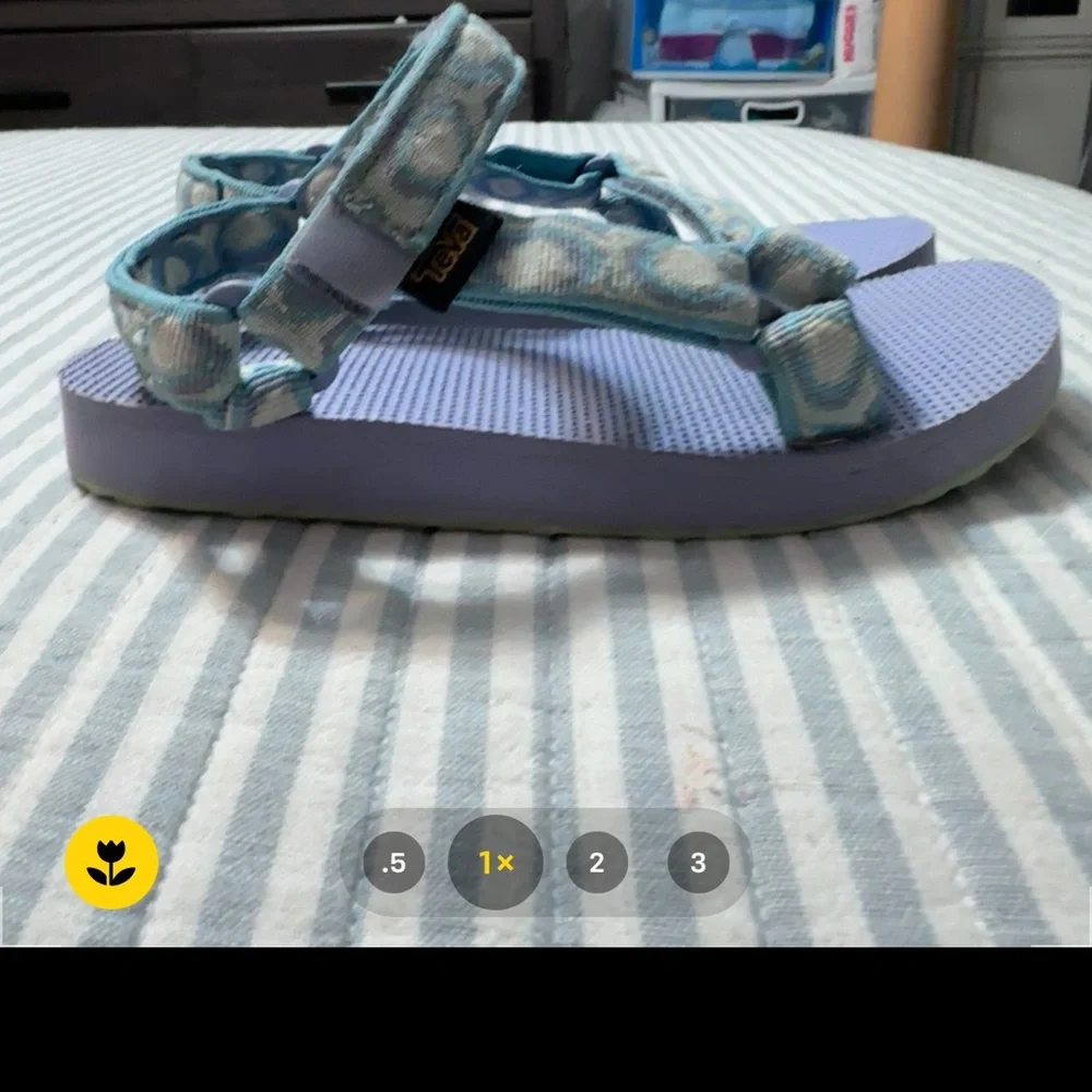 Teva Kids Original Universal Sandals Purple Blue Geometric‎ Straps Size 3